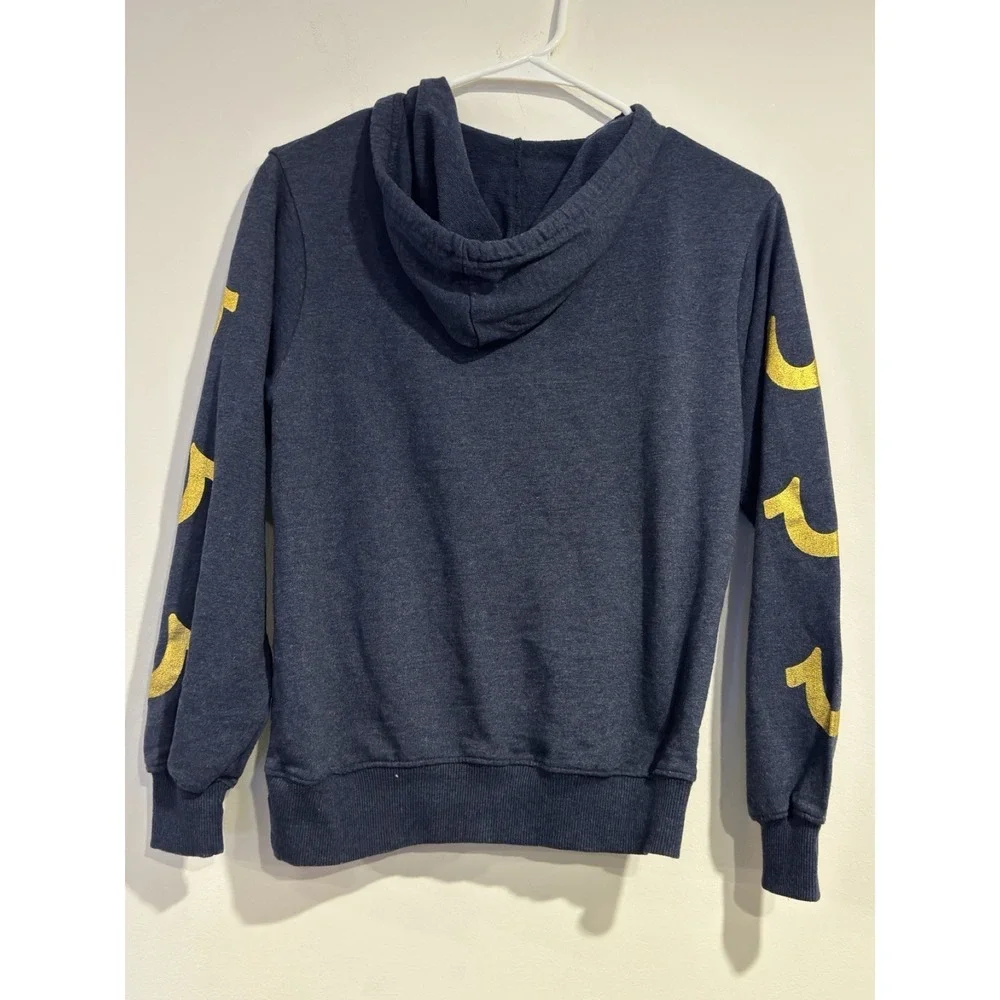 True Religion Mens Loungewear All Over Print Pullover Hoodie TRHD102 Navy-Size S